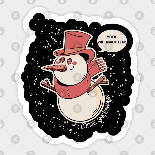 Lüttje Sneeimann Low German Snowman Sticker by DormIronDesigns